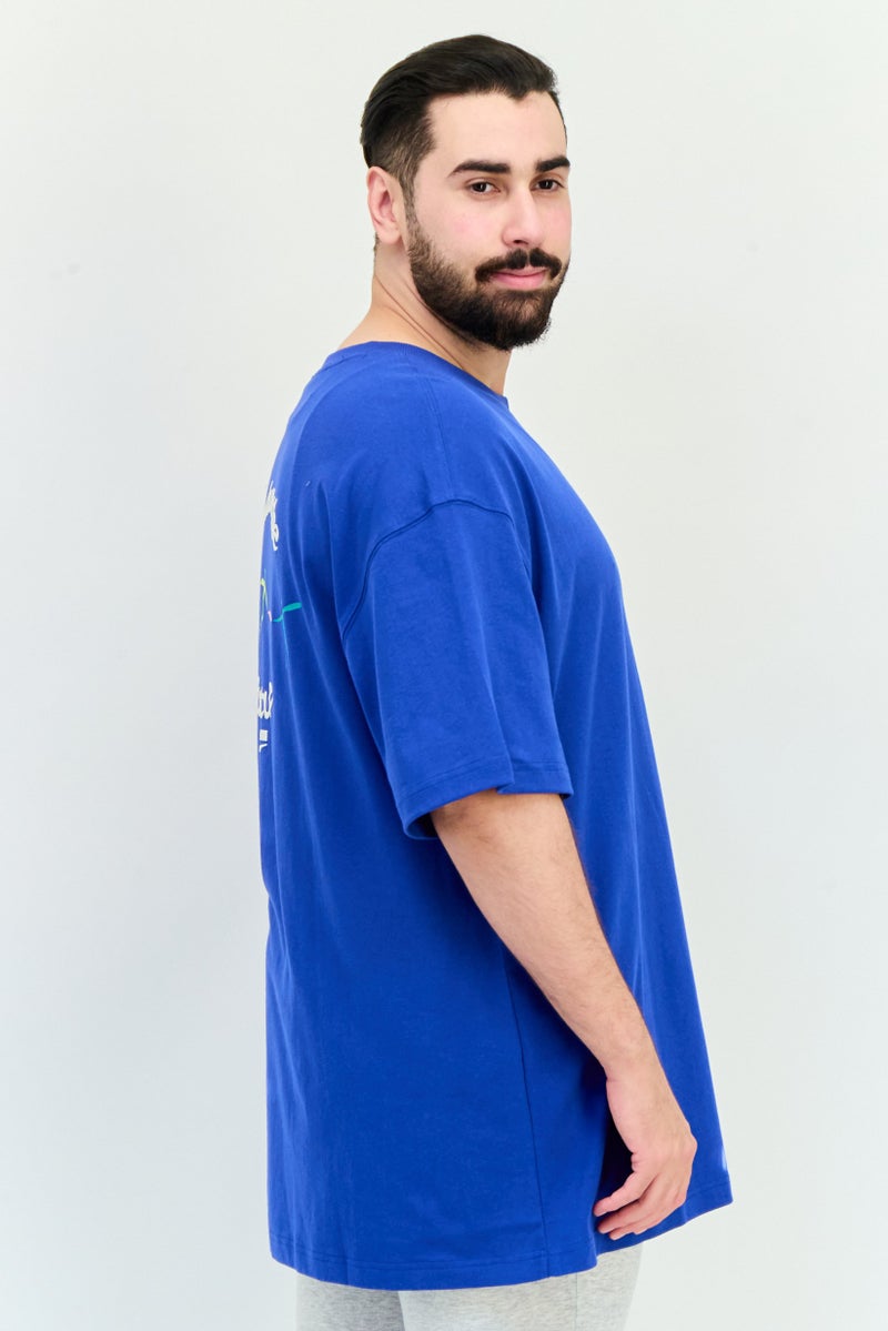 PUMA Men Sportswear Fit Short Sleeves Running T-Shirt, Blue - Image 3